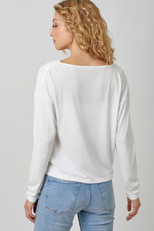 Blusa de cuello columpio